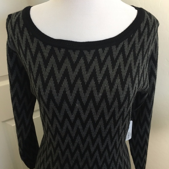 NWT Charming Charlie Chevron Sweater Dress - Picture 2 of 8
